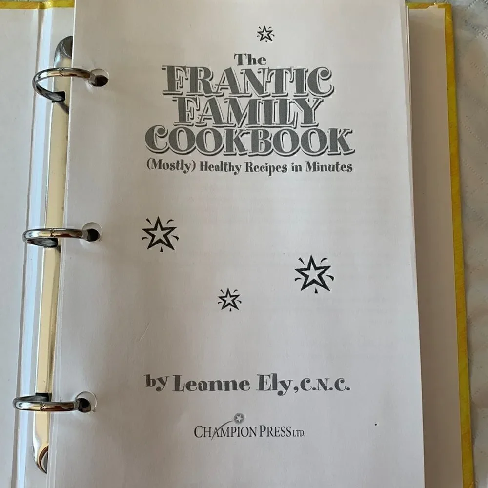 Cookbook Hardcover Binder Frantic Family Cookbook Leanne Ely